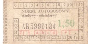 Bilety Ogólnopolskie 1,50