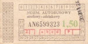 Bilet ogolnopolski 1,50 AN