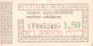 Bilet ogolnopolski 1,50 AT