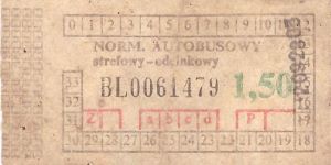 Bilet ogolnopolski 1,50 BL