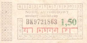 Bilet ogolnopolski 1,50 BK