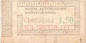 Bilet ogolnopolski 1,50 CL
