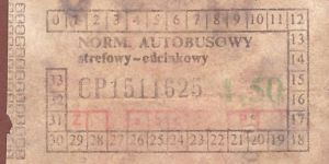 Bilet ogolnopolski 1,50 CP