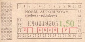 Bilet ogolnopolski 1,50 EM