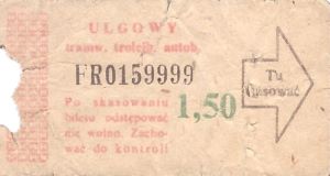 Bilety Ogólnopolskie 1,50