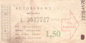 Bilety Ogólnopolskie 1,50