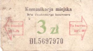 Bilet ogolnopolski 3 DL