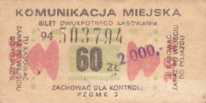 Bilety Ogólnopolskie 60