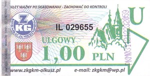Bilet Olkusz 1,00