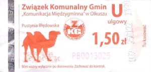 Bilet Olkusz 1,50