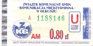 Bilet Olkusz 0,80