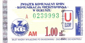 Bilet Olkusz 1,00