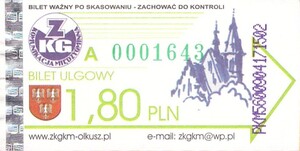 Bilet Olkusz 1,80