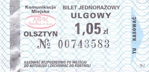 Bilet Olsztyn