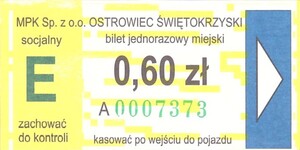 Bilet Ostrowiec Świętokrzyski
