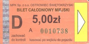 Bilet Ostrowiec Świętokrzyski