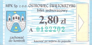Bilet Ostrowiec Świętokrzyski