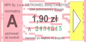 Bilet Ostrowiec Świętokrzyski