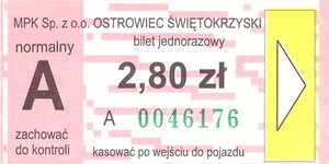 Bilet Ostrowiec Świętokrzyski