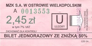 Bilet Ostrów Wielkopolski