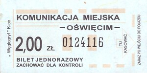 Bilet Oświęcim 2,00