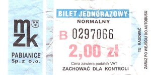 Bilet Pabianice 2,00