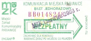 Bilet Pabianice