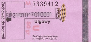 Bilet Poznań 50