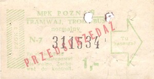 Bilet Poznań 1