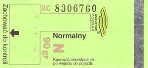 Bilet Poznań 90n