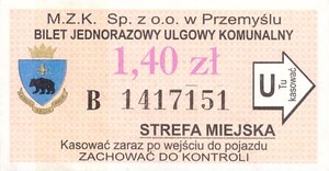 Bilet Przemyśl 1,40