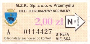 Bilet Przemyśl 2,00