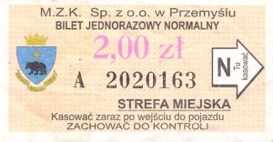 Bilet Przemyśl 2,00