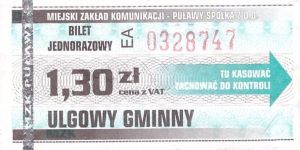 Bilet Puławy 1,30