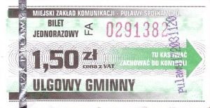Bilet Puławy 1,50