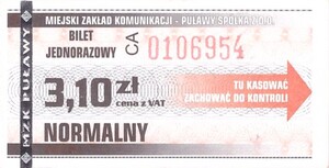 Bilet Puławy 3,10