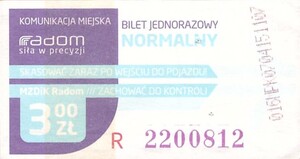 Bilet Radom 3,00