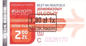 Bilet Radom 2,00 x 1,80