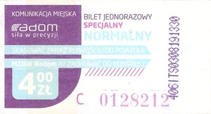 Bilet Radom 4,00