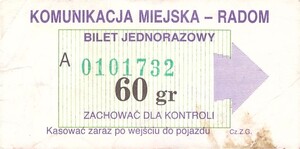Bilet Radom 60