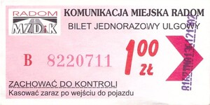 Bilet Radom 1,00