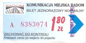 Bilet Radom 1,80