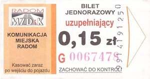 Bilet Radom 0,15