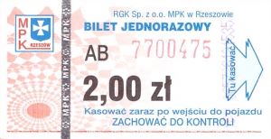 Bilet Rzeszów 2,00