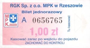 Bilet Rzeszów 1,00