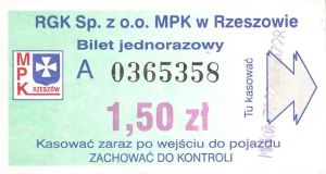 Bilet Rzeszów 1,50