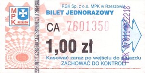 Bilet Rzeszów 1,00