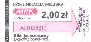 Bilet Sieradz 2,00