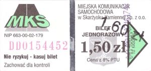 Bilet Skarżysko Kamienna 1,50