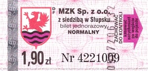 Bilet Słupsk 1,90